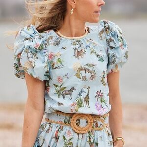 NWT Antonio Melani x Jennifer Sumko Kip Bay Floral Blouse size 8